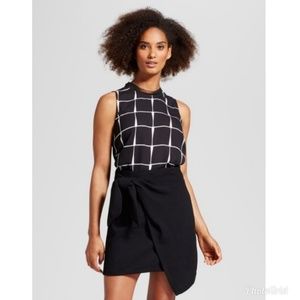 Who What Wear Black and White Tank